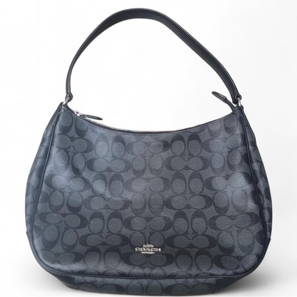Coach Dark Gray Signature Hobo Bag